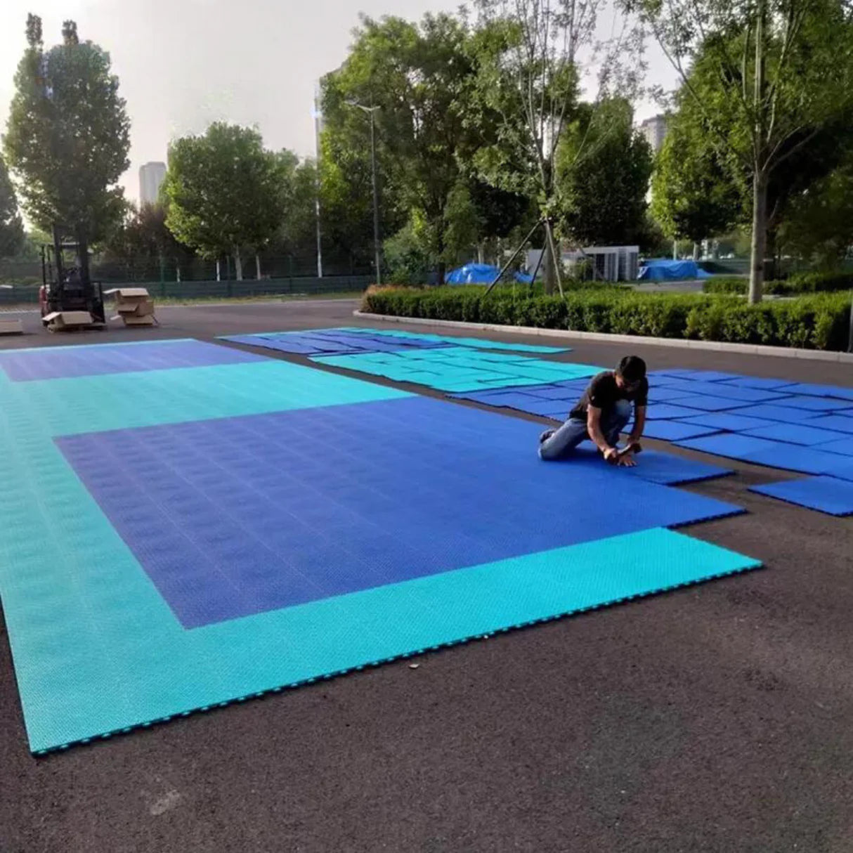 Campo Pickleball modulare a incastro - Piastrelle Antitrauma