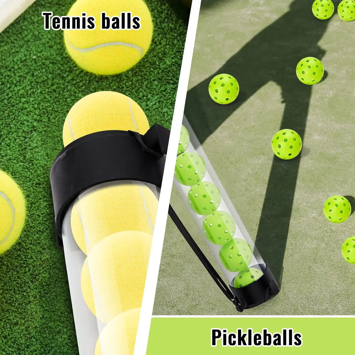 Tubo raccolta palline Pickleball,Tennis,Padel