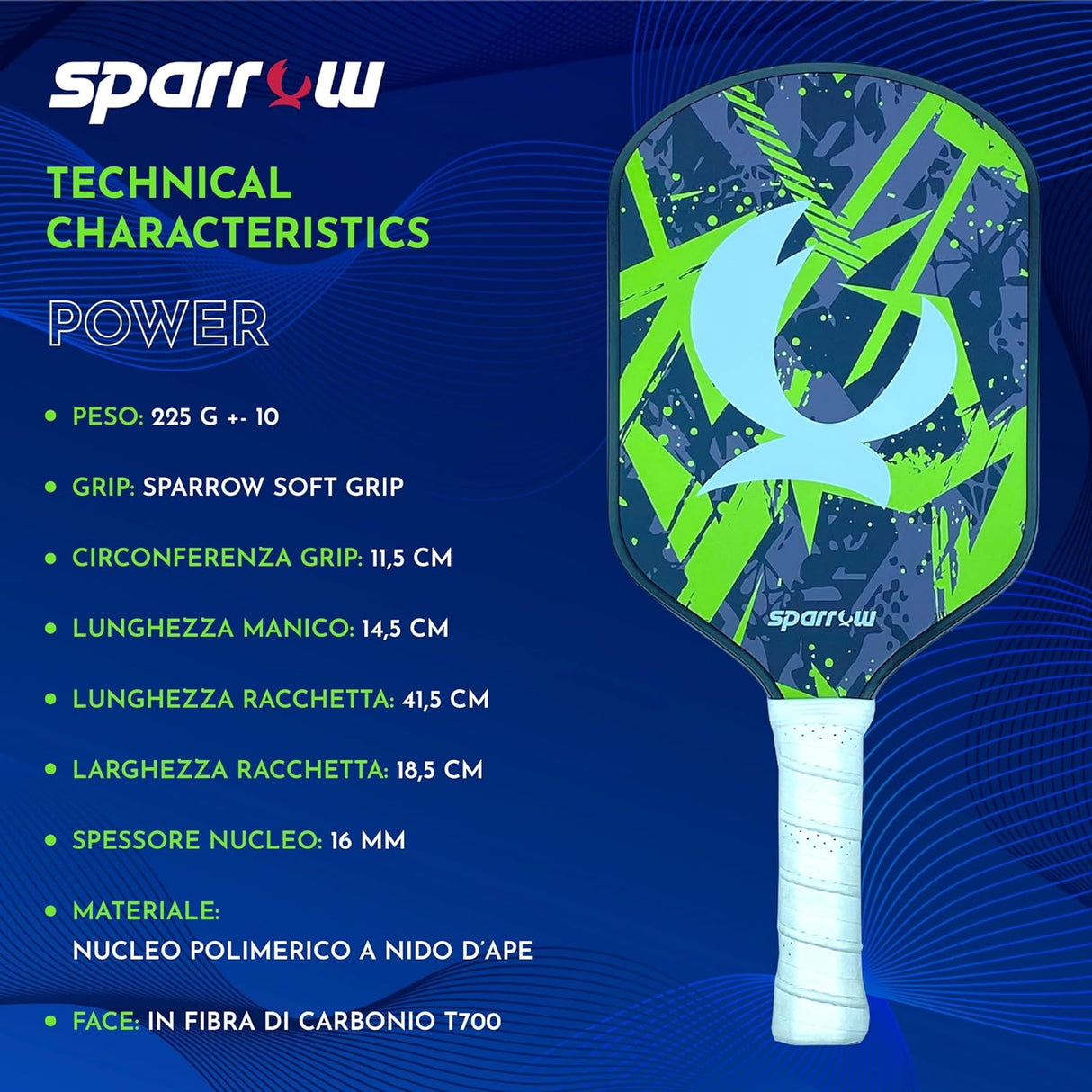 Sunfire Blaze 2024 - Racchetta da Pickleball