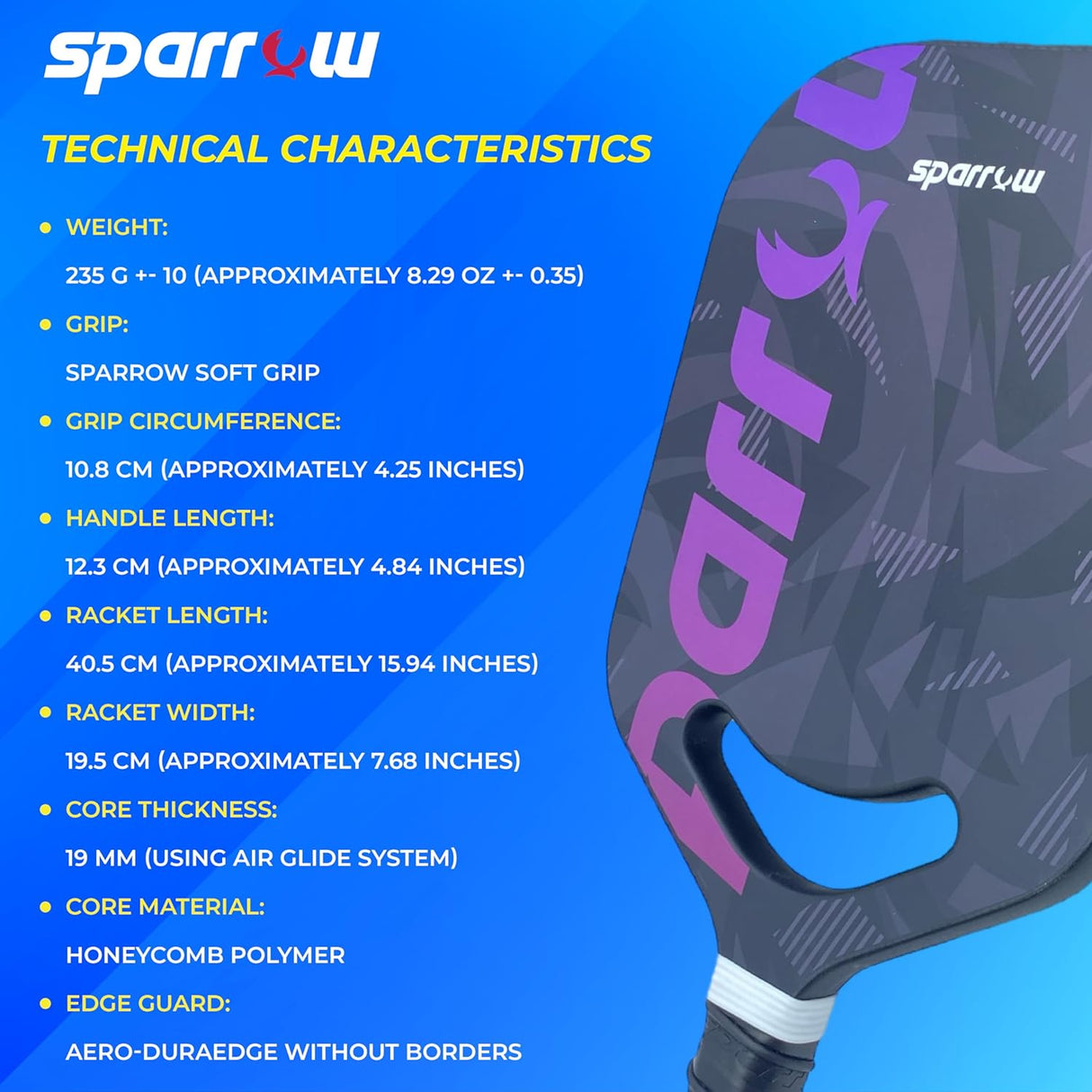 Black Falcon: Racchetta da Pickle in Carbonio 3K Falcon Nero