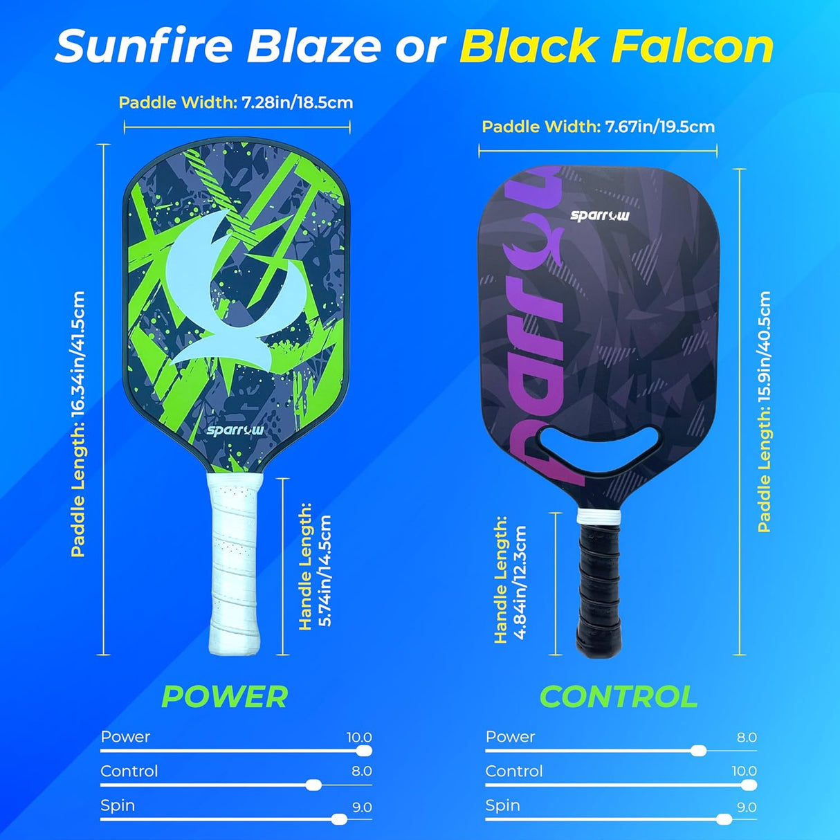 Black Falcon: Racchetta da Pickle in Carbonio 3K Falcon Nero